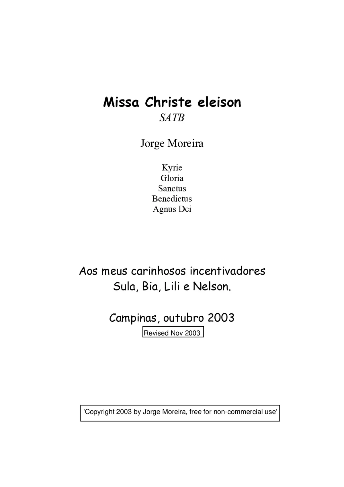Missa Christe eleison - Page 1