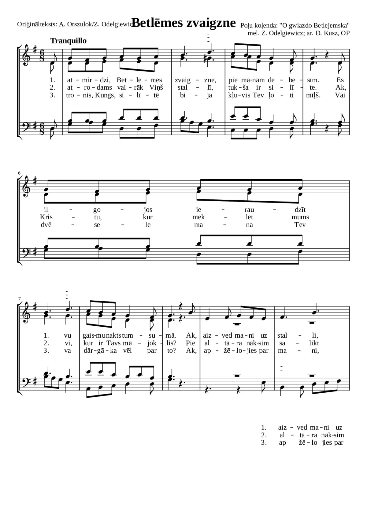BetlÄmes zvaigzne (O gwiazdo Betlejemska) - Page 1