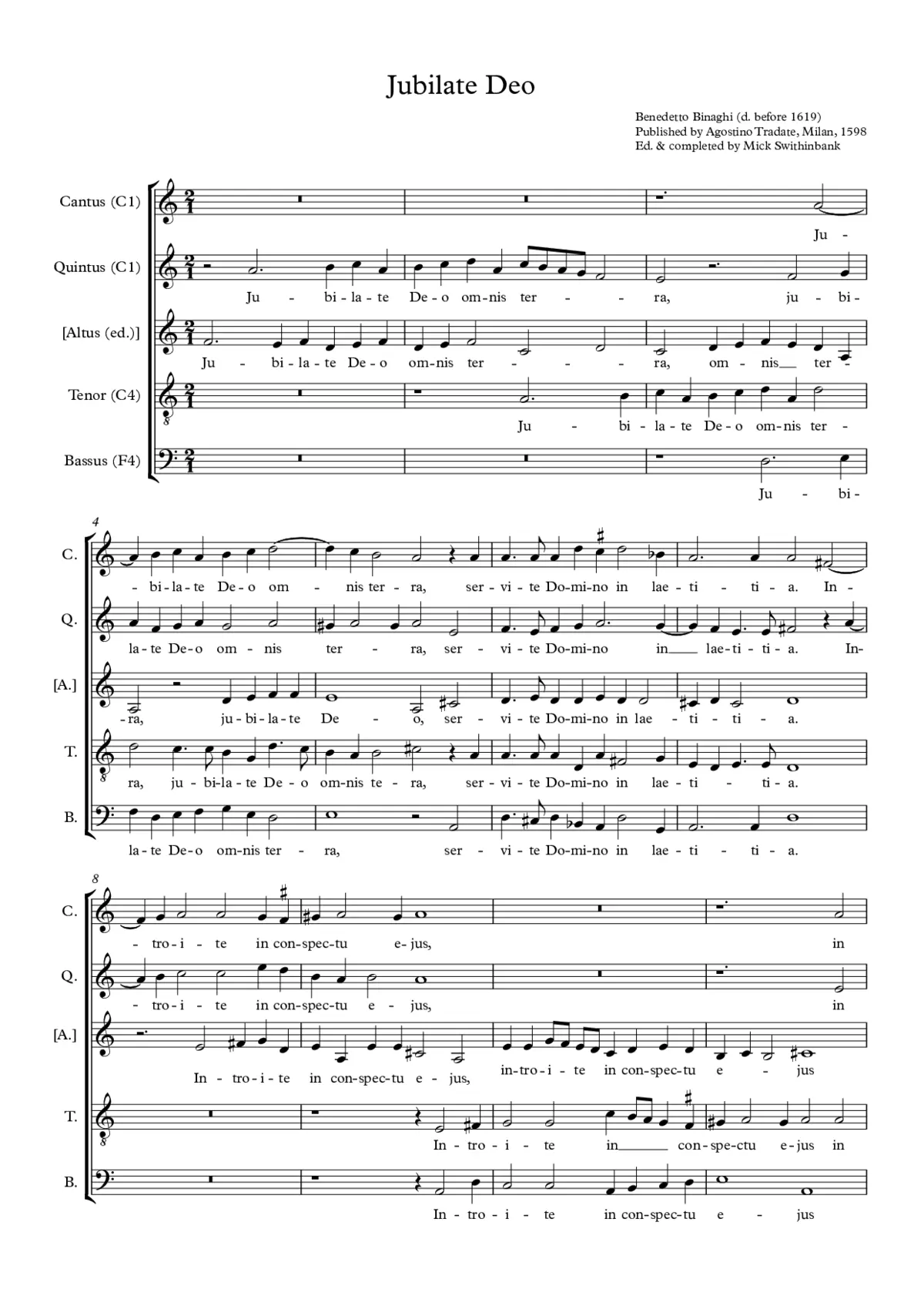 Jubilate Deo - Page 1