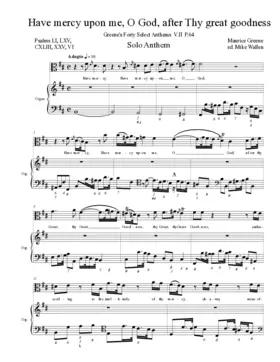 Have mercy upon me, O God, after Thy great goodness