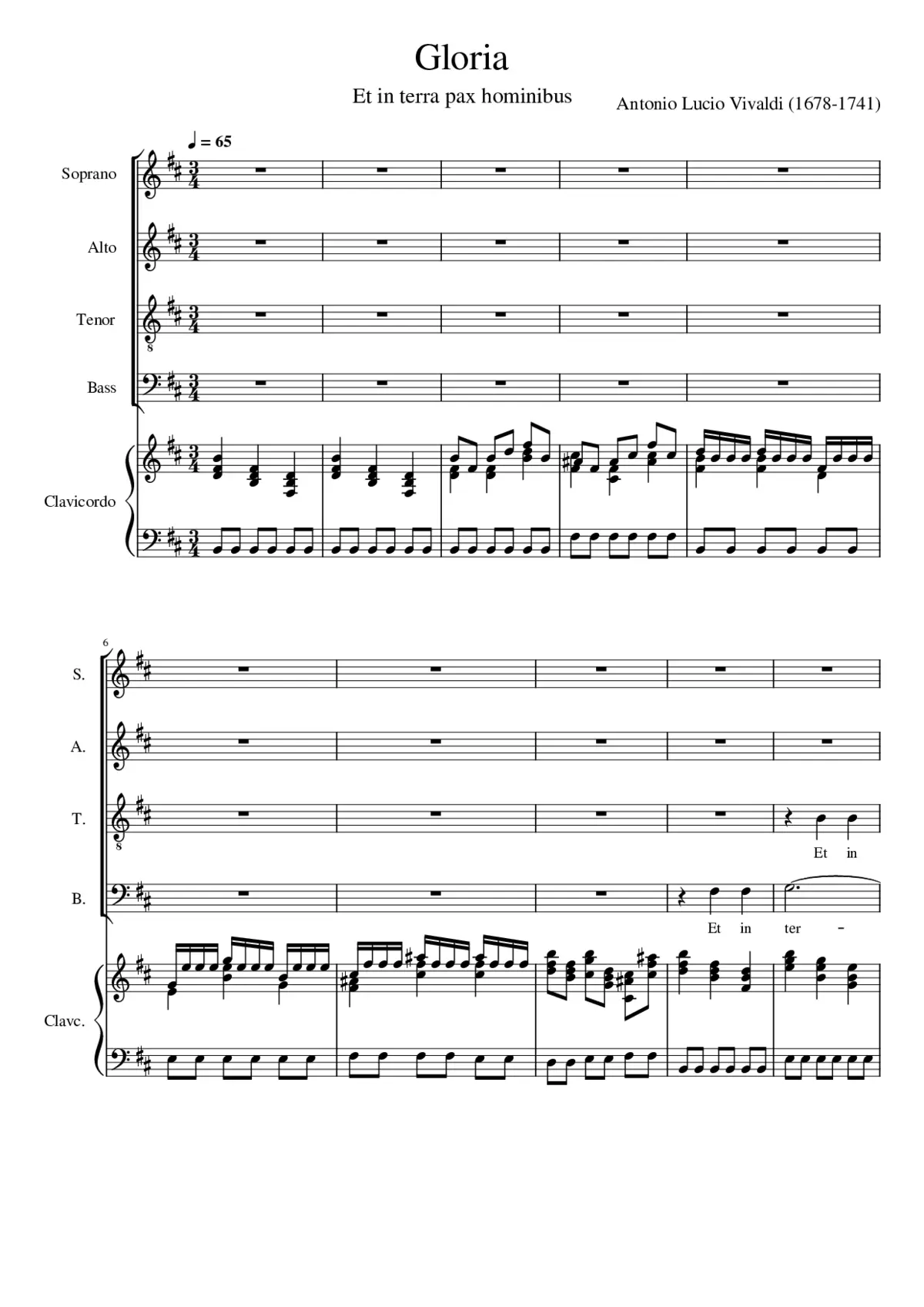 Gloria EtInTerraPaxHominibus - Page 1