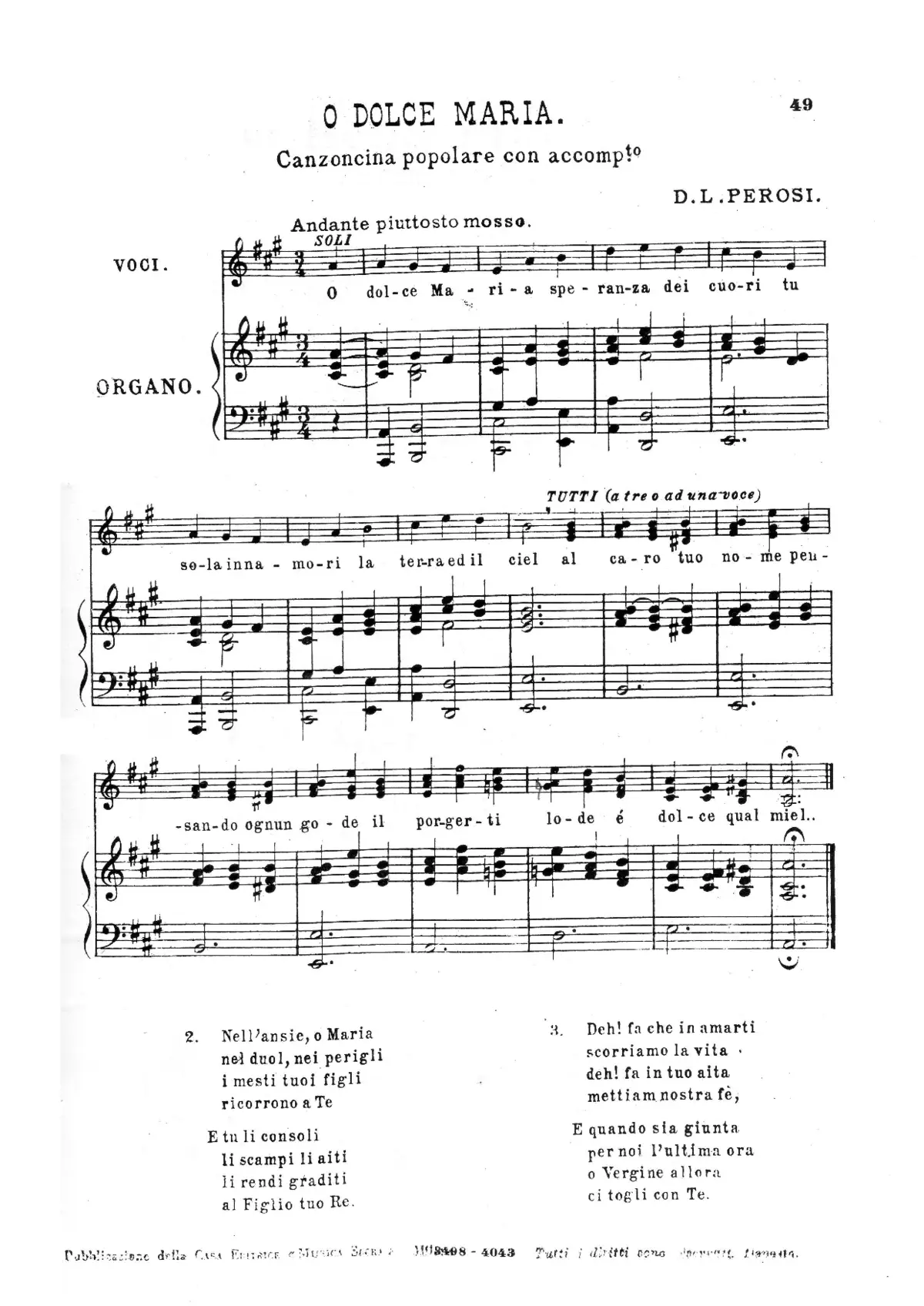 3 Canzoncine popolari alla Madonna - Page 1