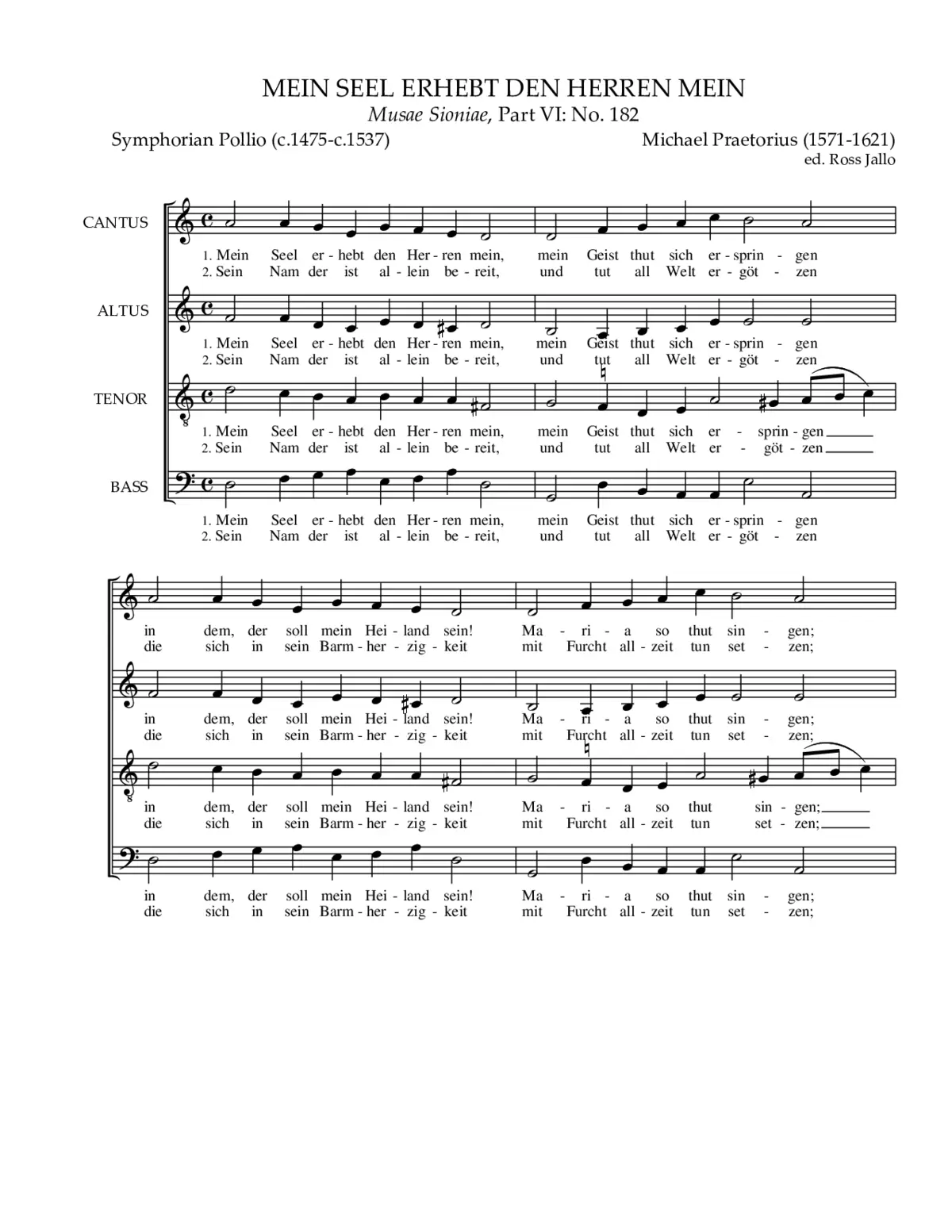 Mein Seel erhebt den Herren mein - Page 1