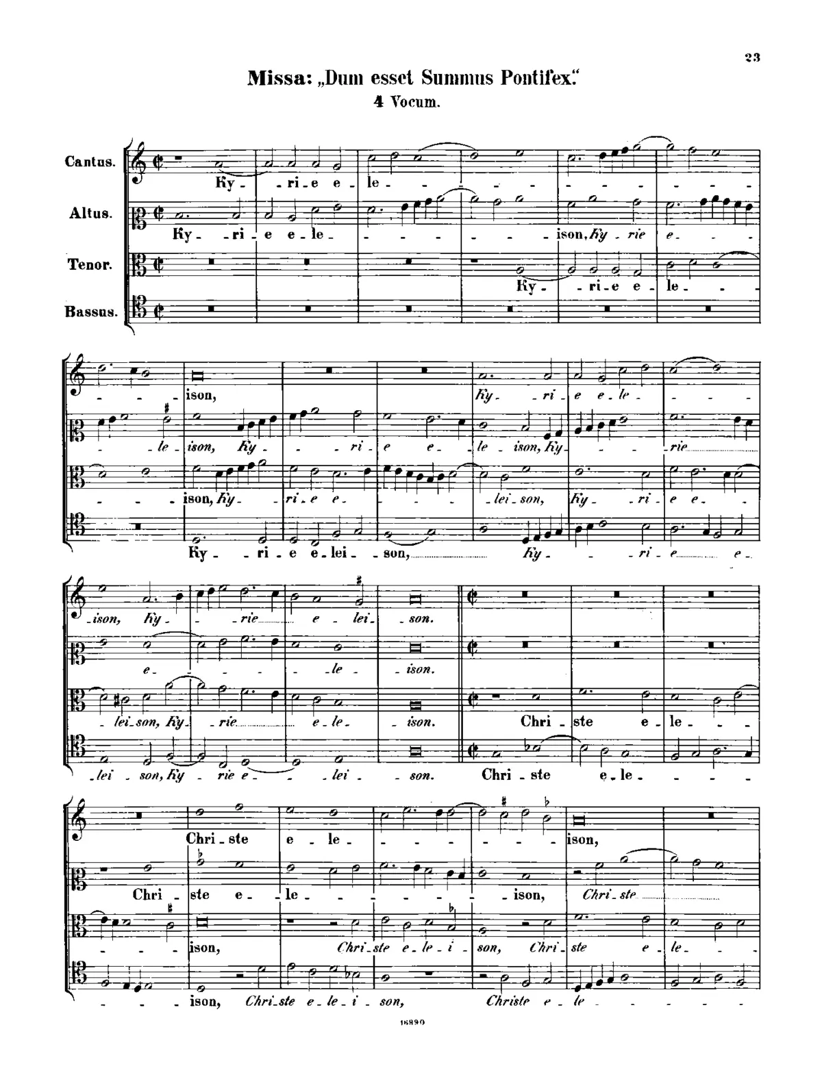 Missa Dum esset Summus Pontifex - Page 1
