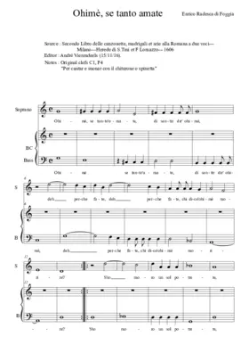 Ohimè, se tanto amate