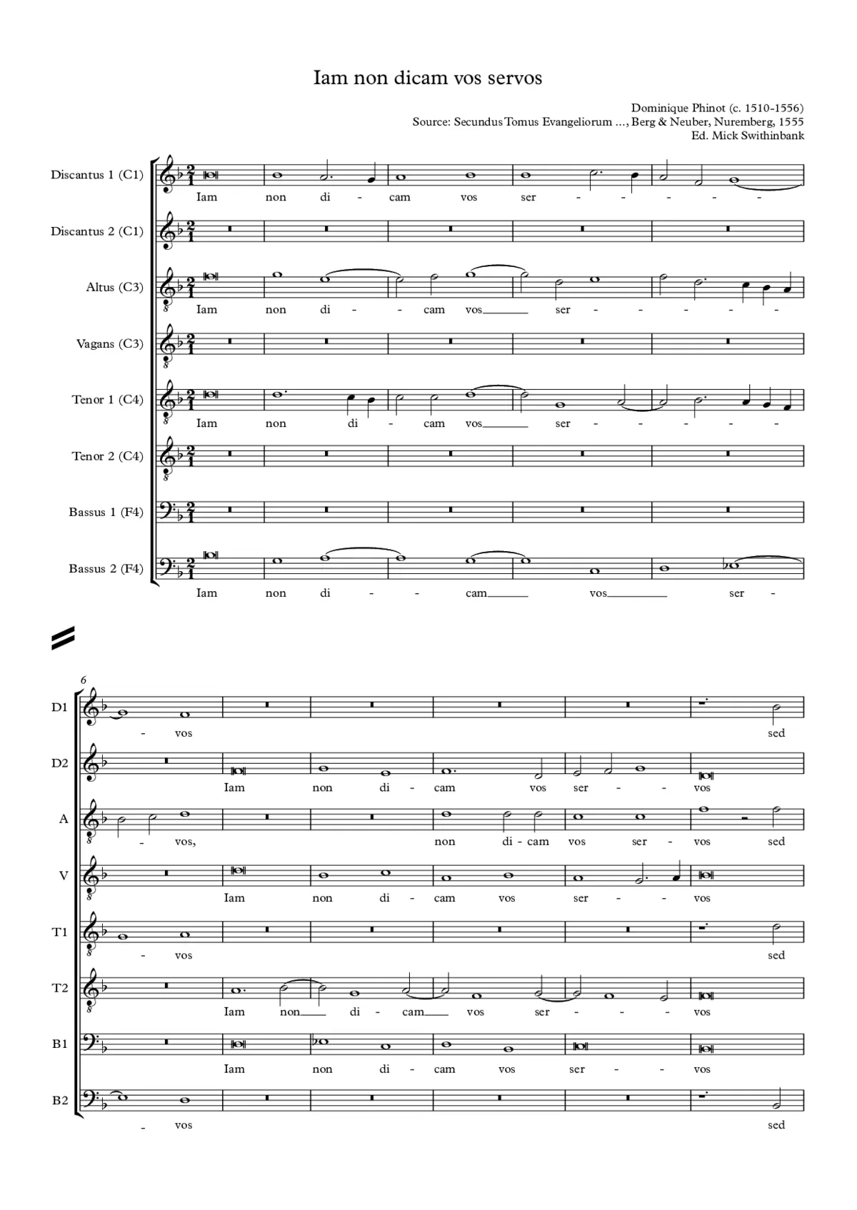 Iam non dicam vos servos - Page 1