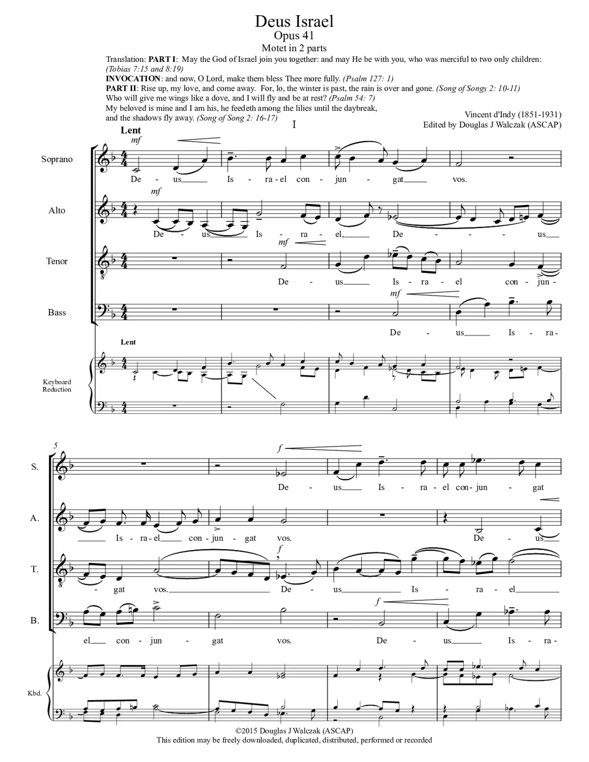 Deus Israel, Op. 41 - Page 1