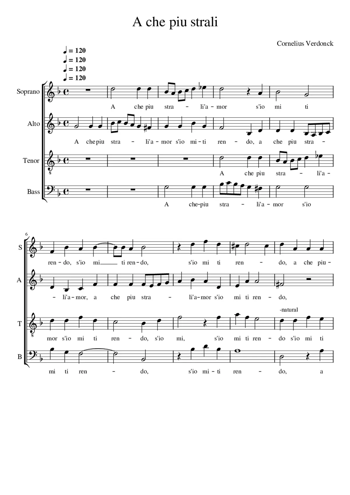 A che piu strali - Page 1