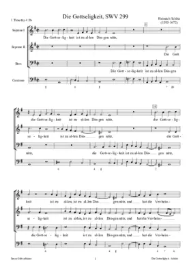 Die Gottseligkeit ist zu allen Dingen nütz, SWV 299