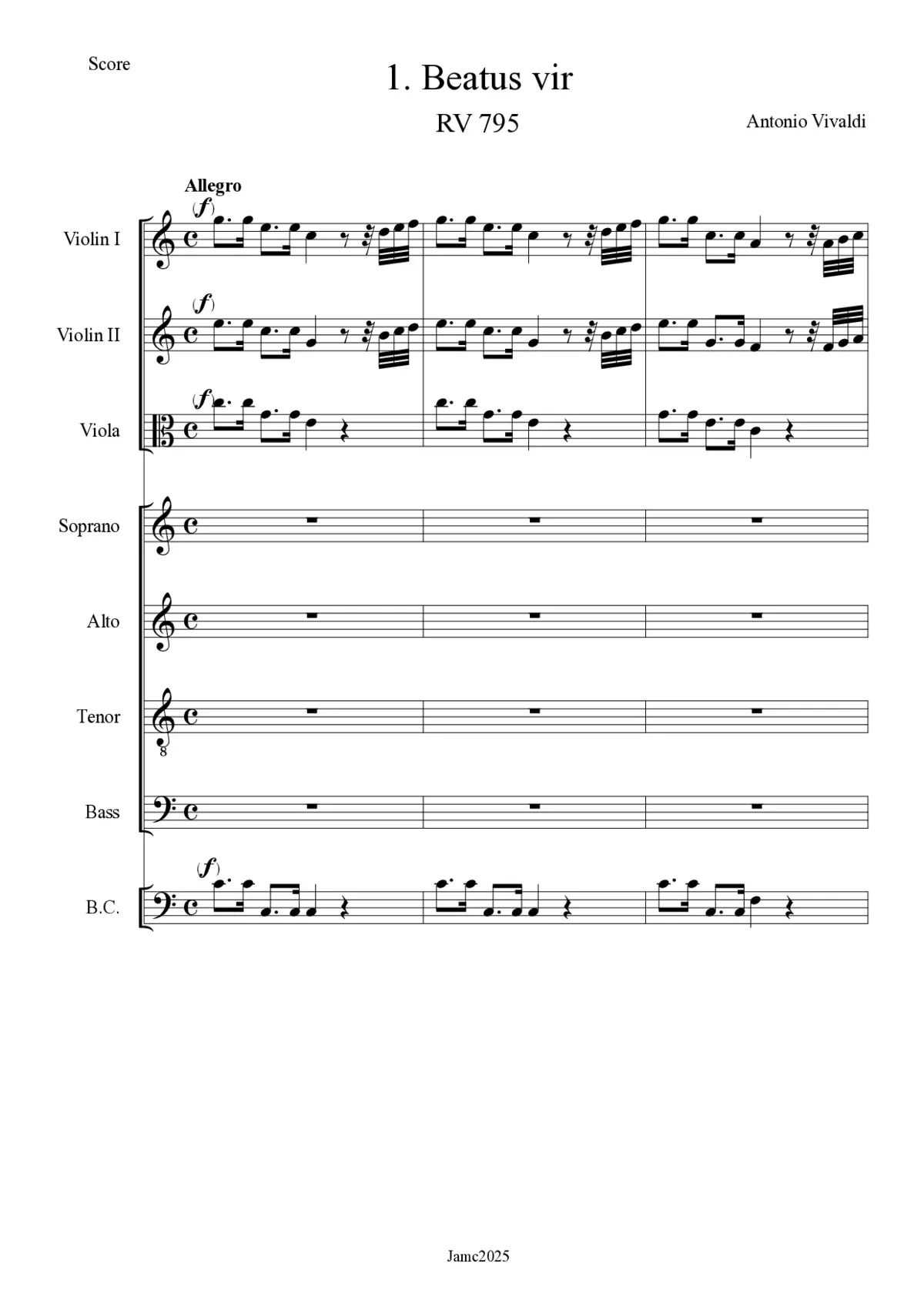 Beatus vir, RV 795 - Page 1
