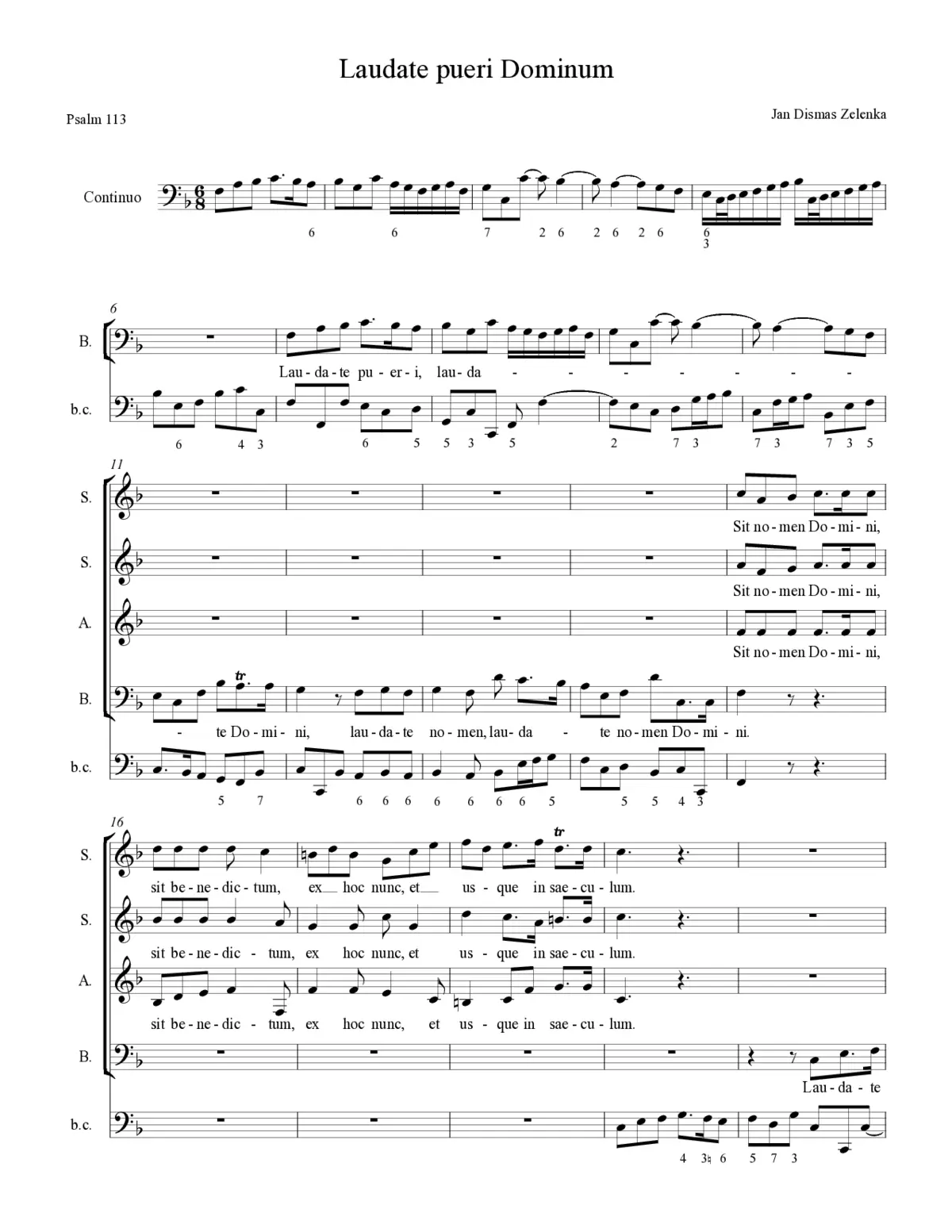 Laudate pueri, ZWV 82 - Page 1
