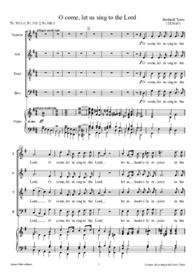 O come, let us sing to the Lord