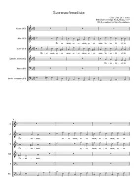 Ecce nunc benedicite