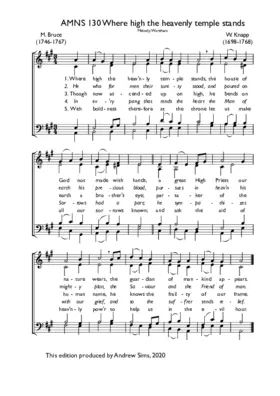 Where high the heavenly temple stands