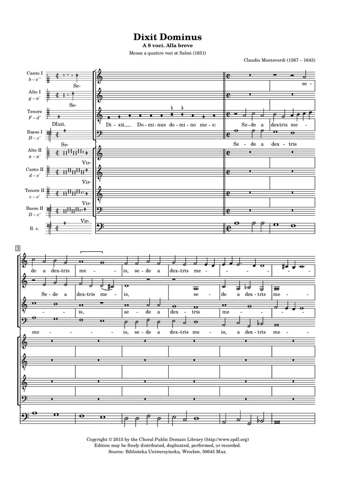 Dixit Dominus II (1650) - Page 1