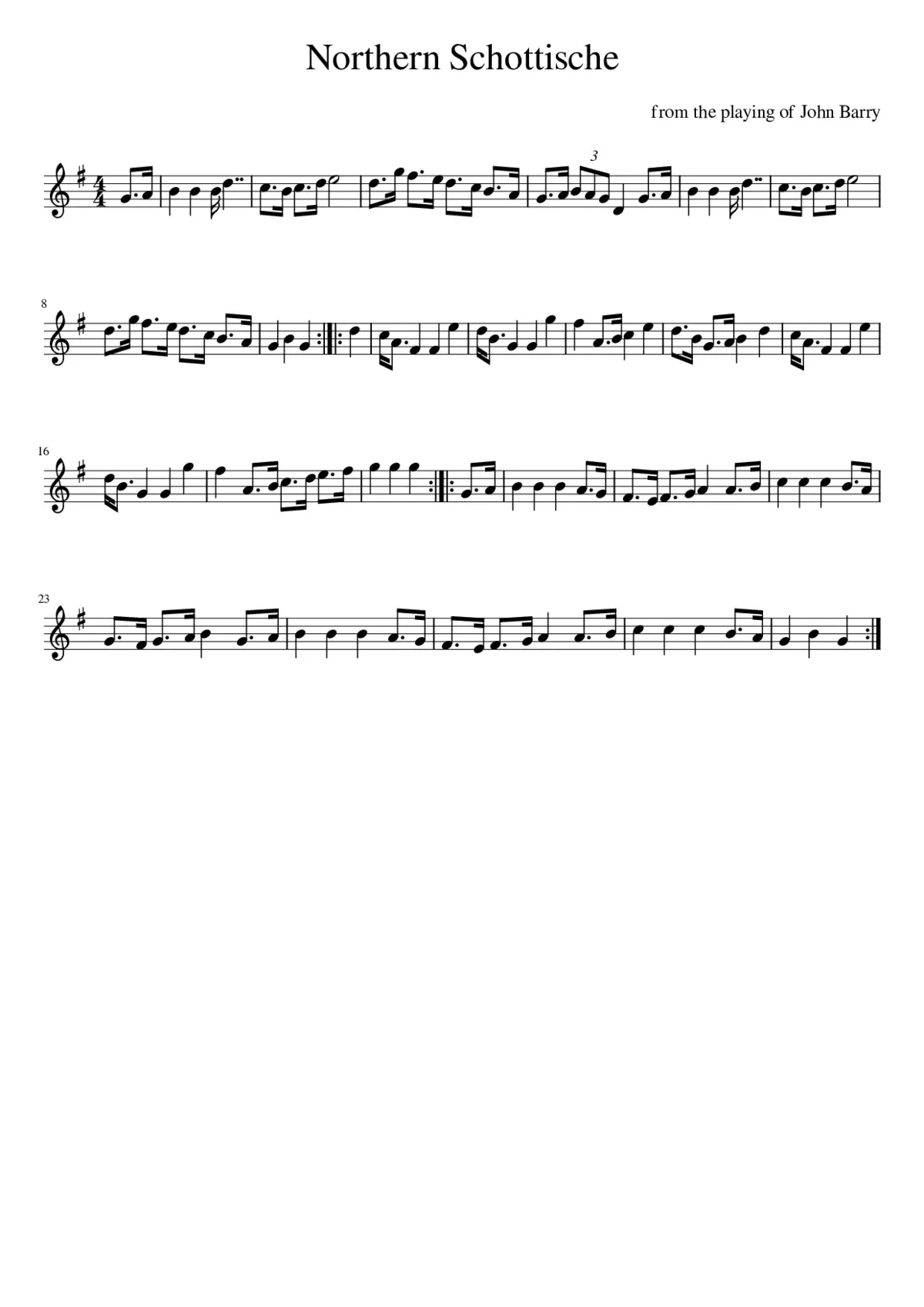 Northern Schottische - Page 1