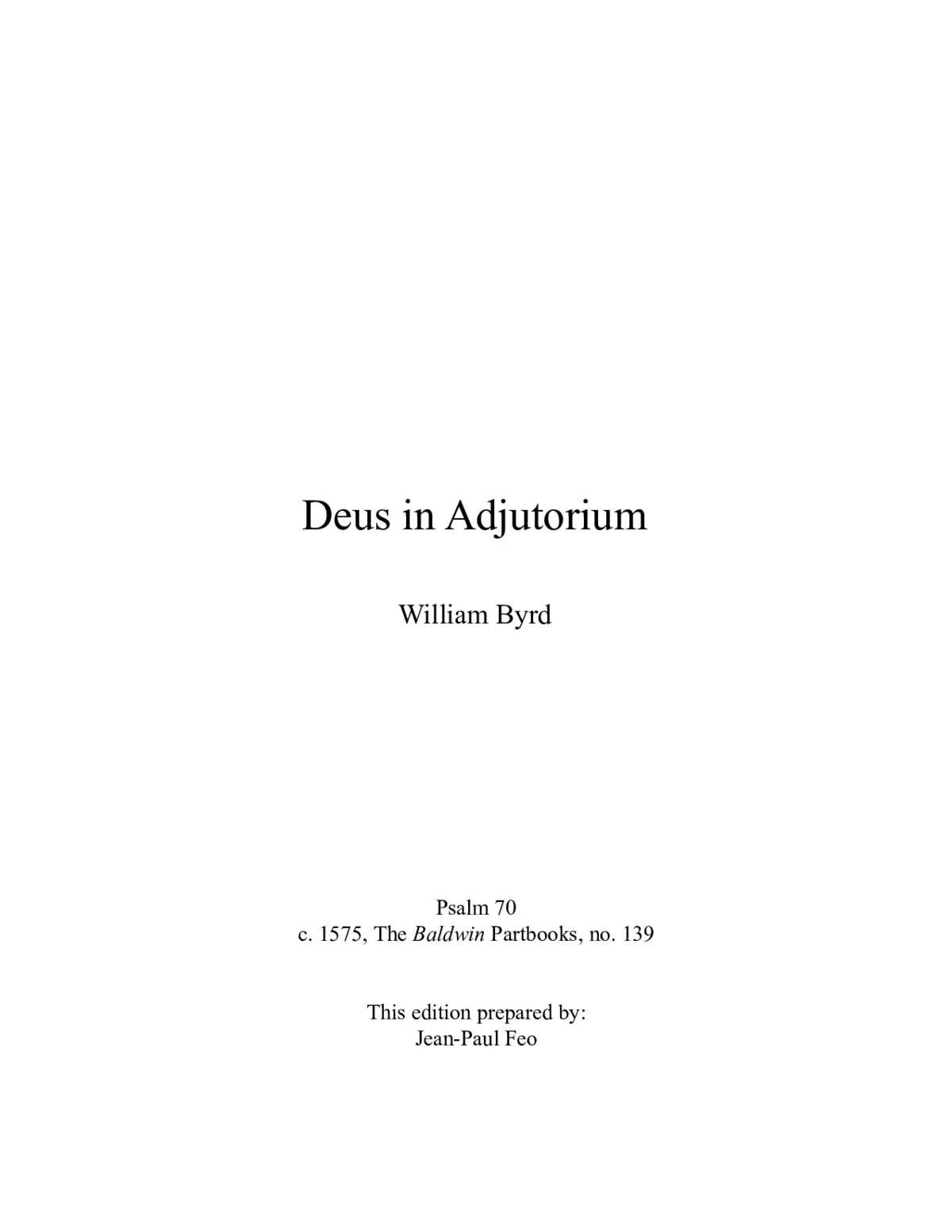 Deus in adjutorium - Page 1
