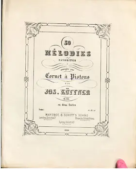 50 Mélodies favorites arrangées pour cornet à pistons