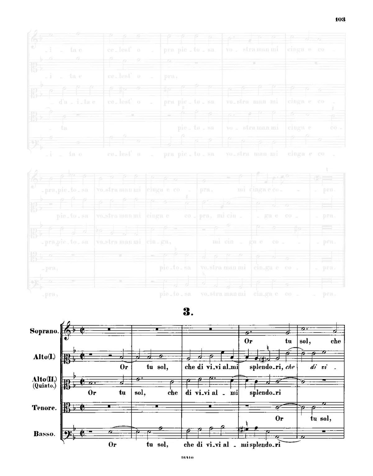 Hor tu sol, che di vivi - Page 1