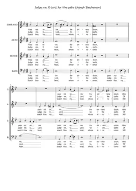 Judge me O Lord for I the paths