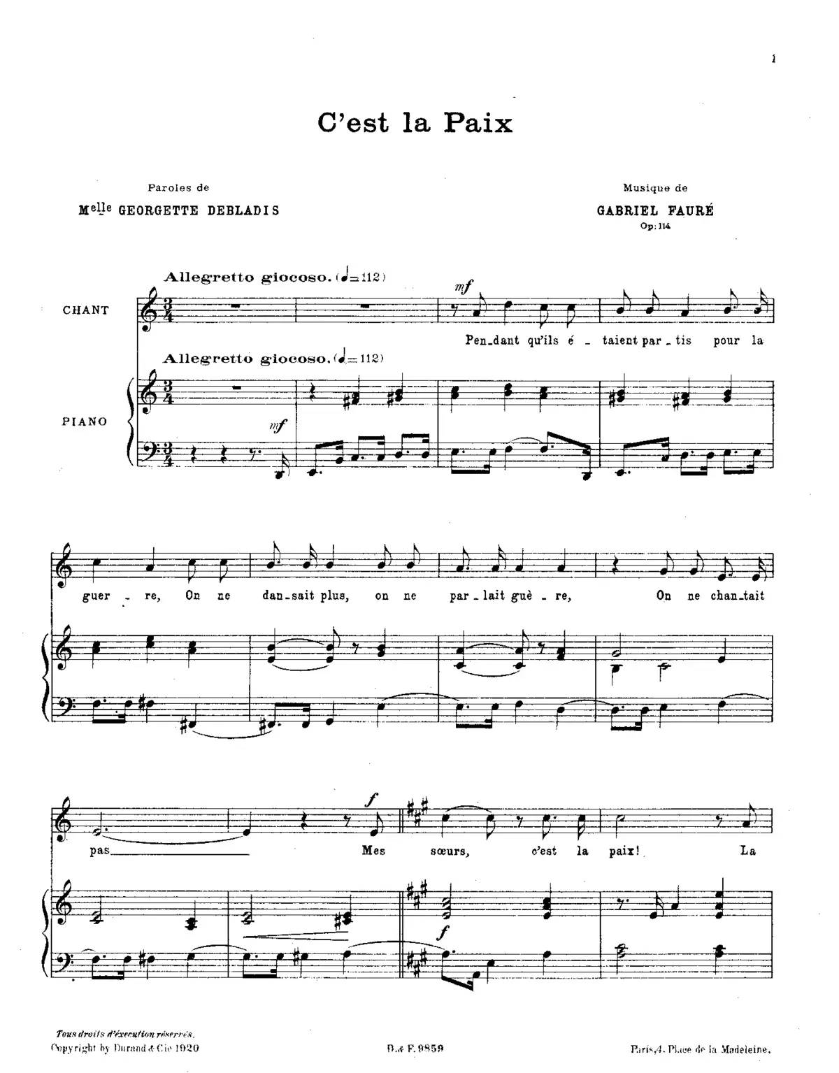 C'est la paix - Page 1