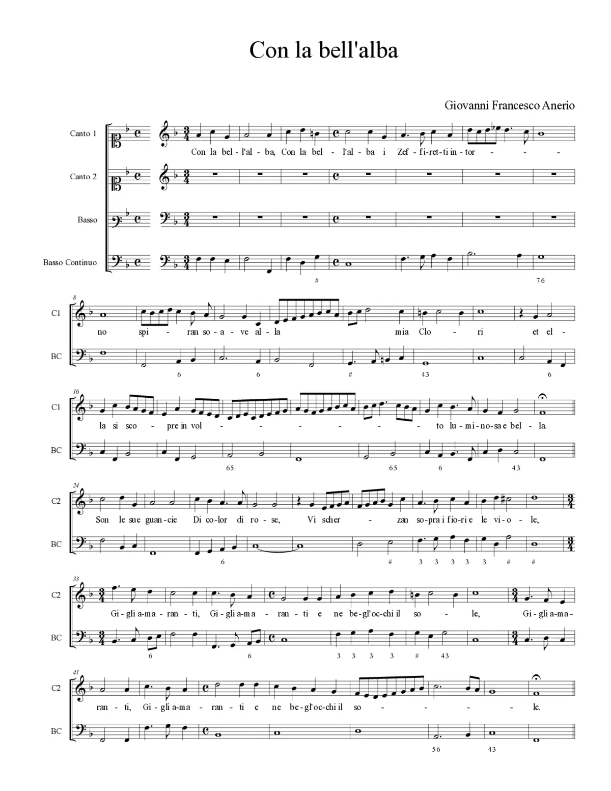 Con la bell'alba - Page 1