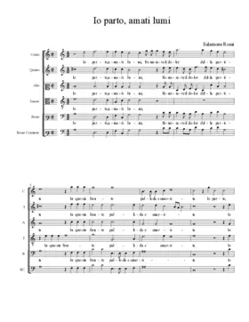Io parto, amati lumi