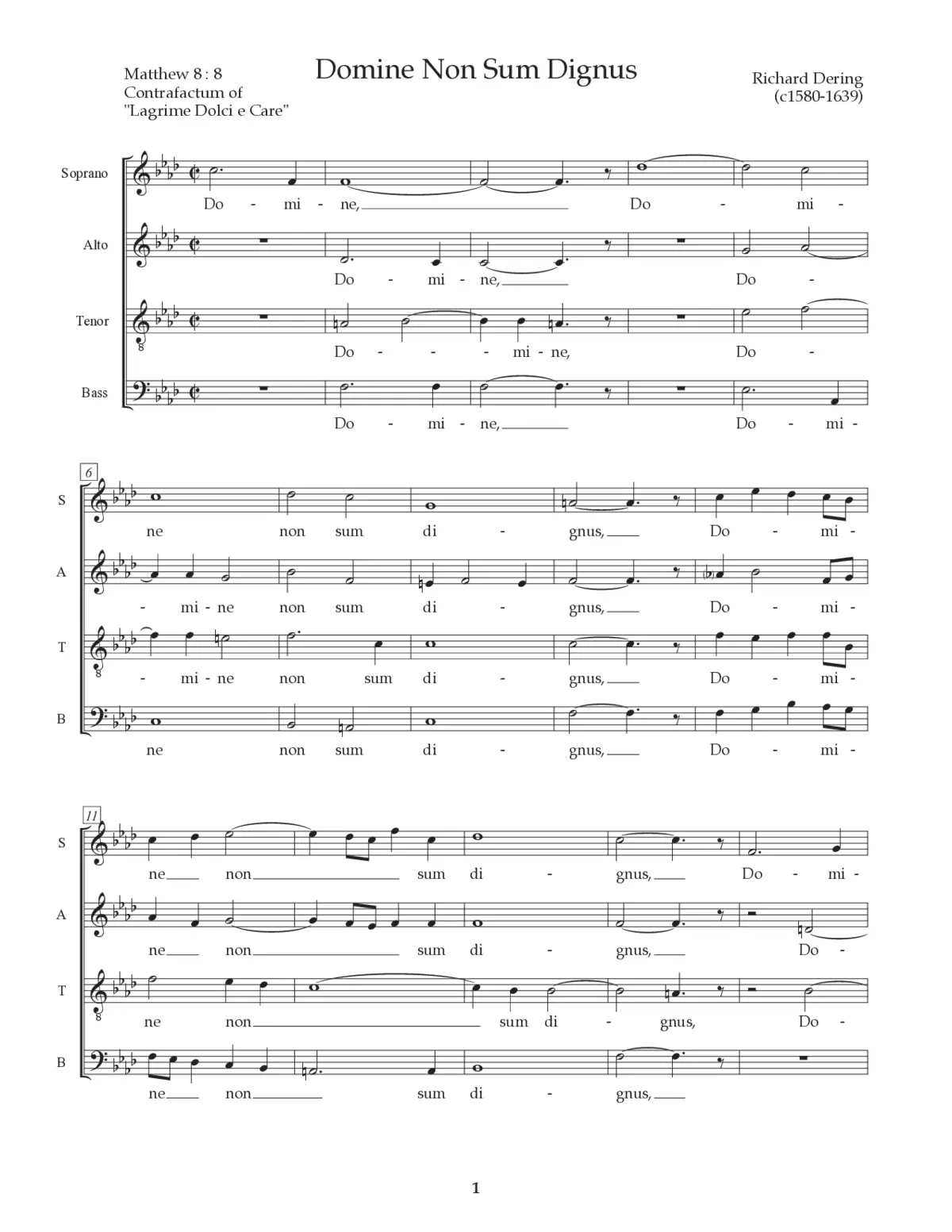 Domine non sum dignus - Page 1