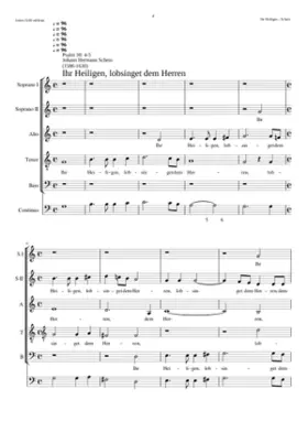 Ihr Heiligen lobsinget dem Herrn