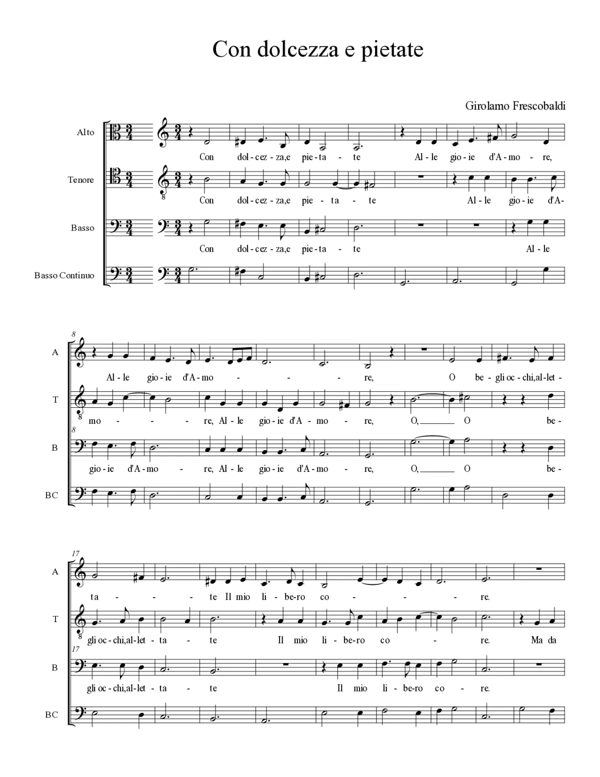 Con dolcezza e pietate - Page 1