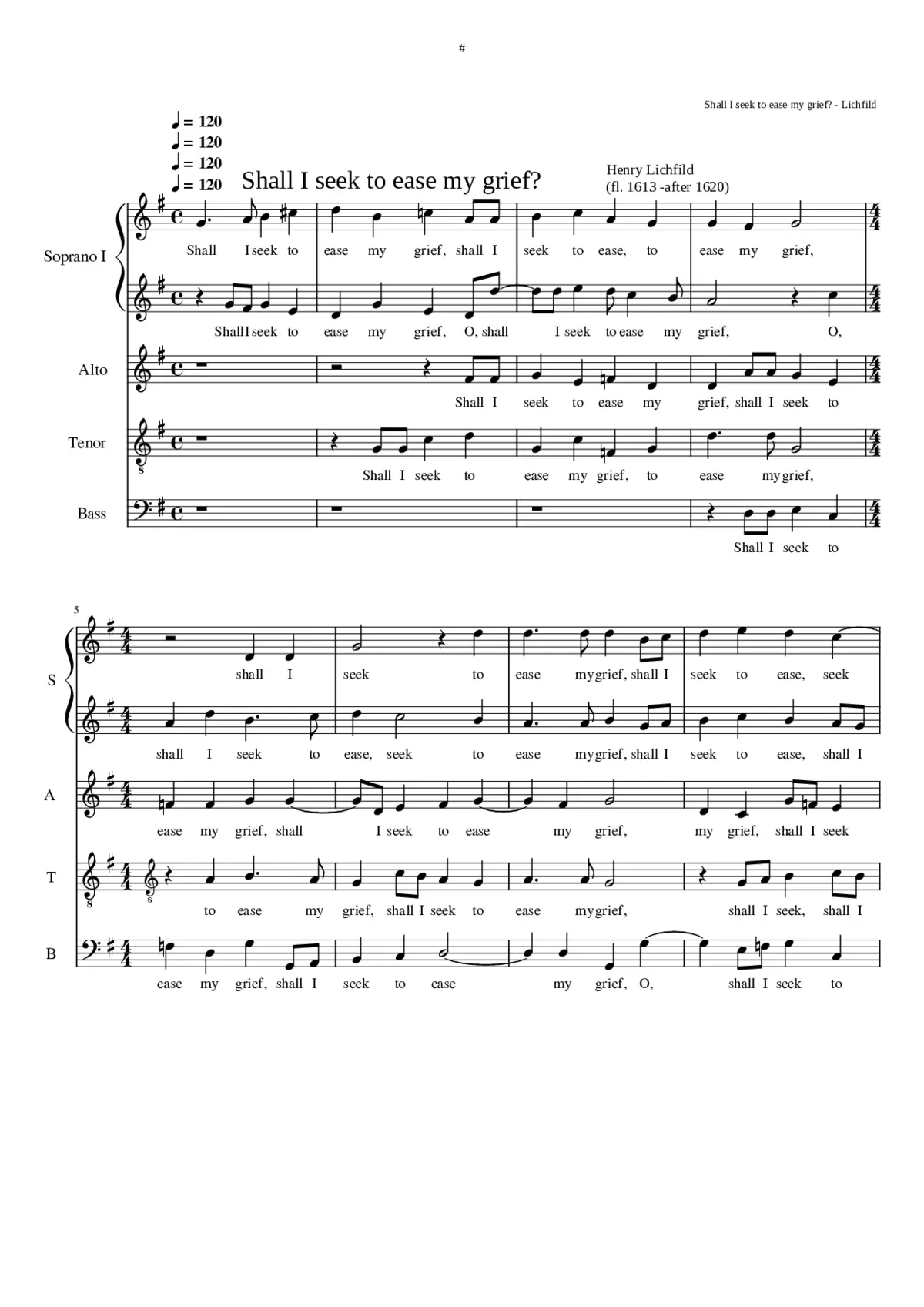 Shall I seek to ease my grief? - Page 1