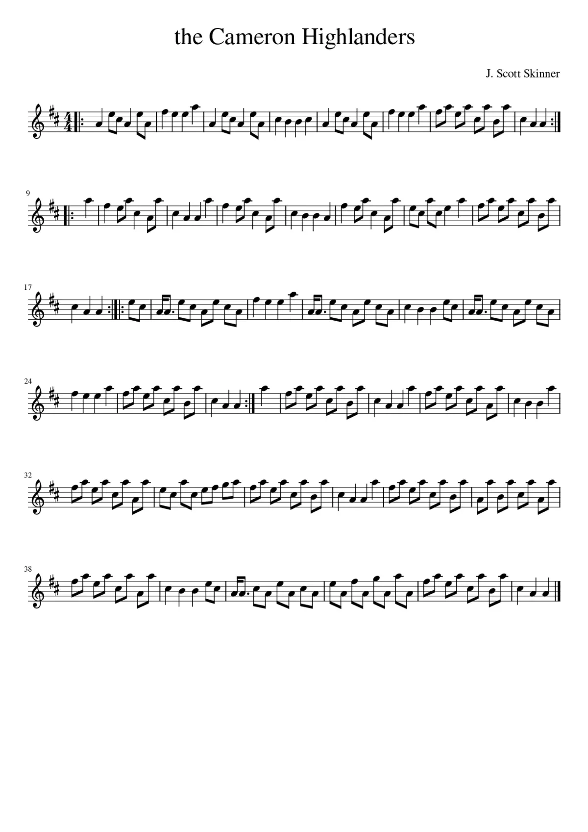 The Cameron Highlanders - Page 1