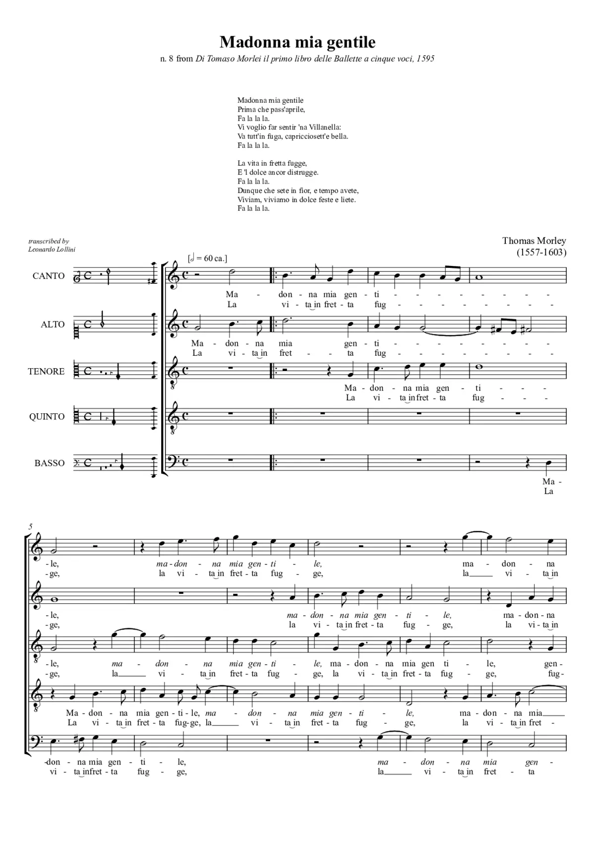 Madonna mia gentile - Page 1