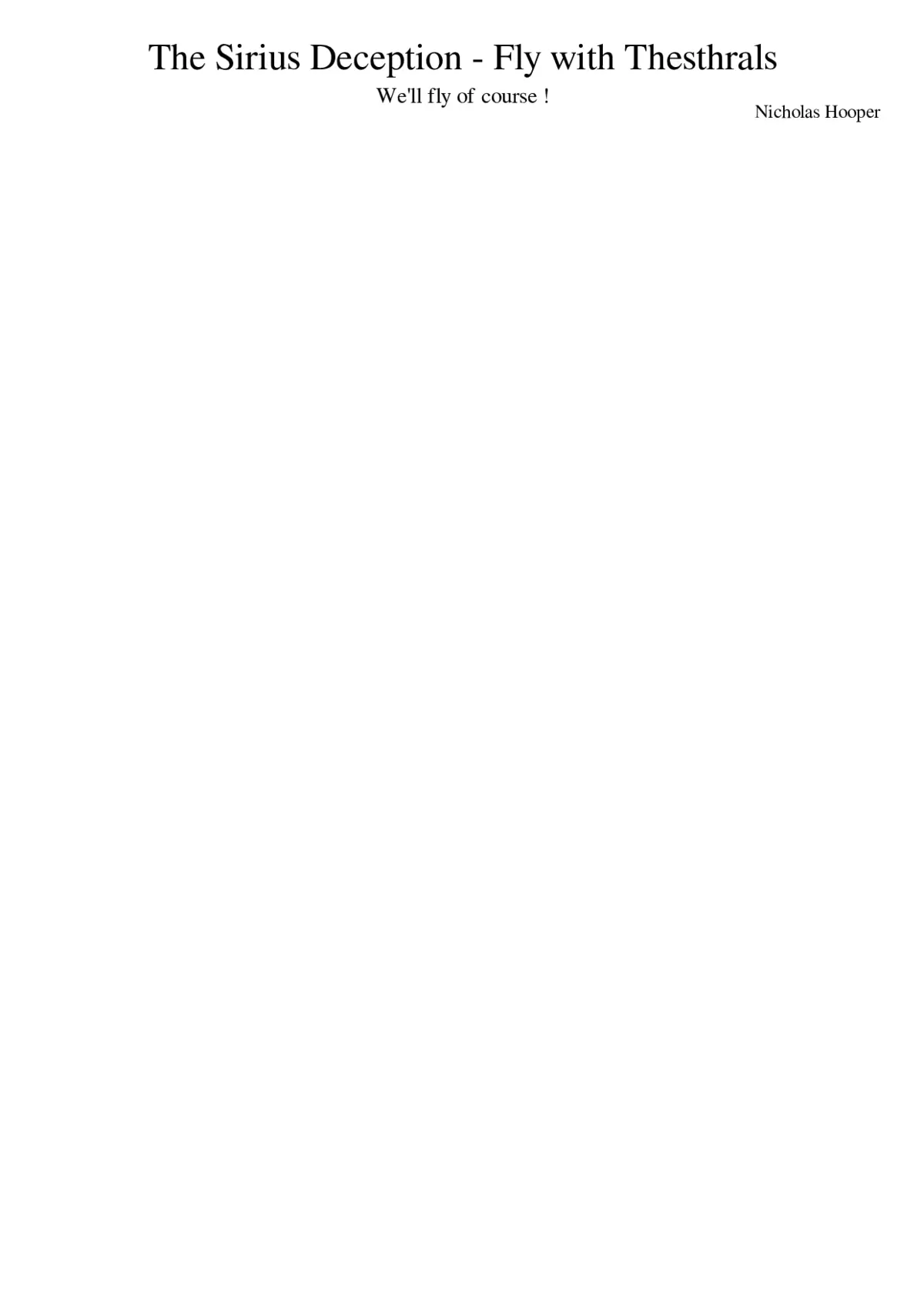 The Sirius Deception - Page 1