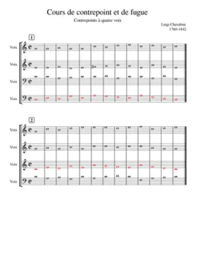 Cours de contrepoint et de fugue