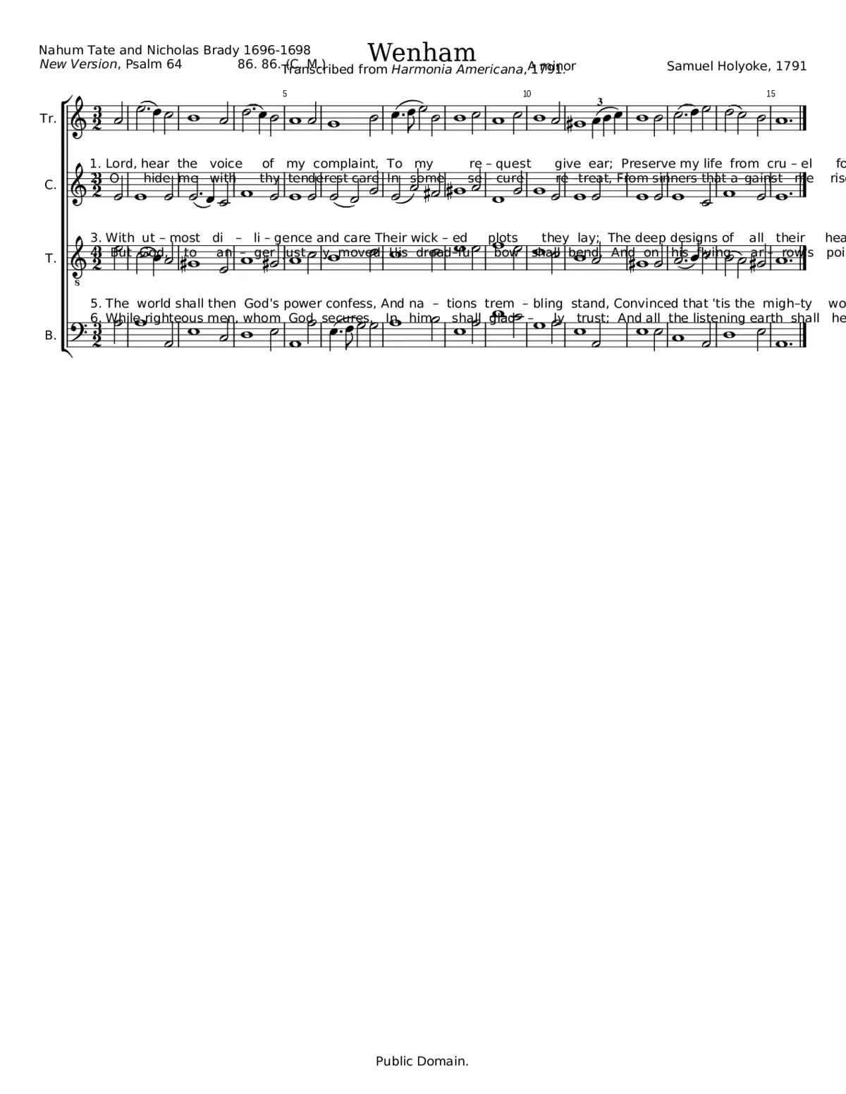 Wenham - Samuel Holyoke - Page 1