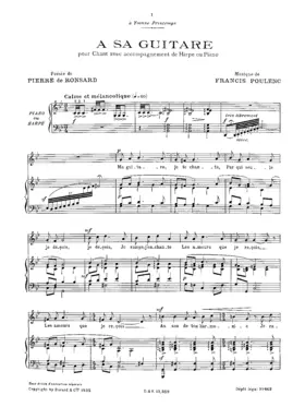 À sa guitare, FP 79a