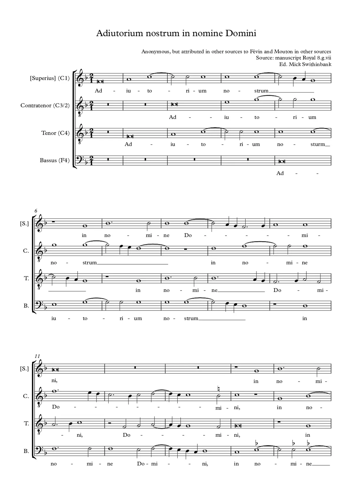 Adiutorium nostrum - Page 1