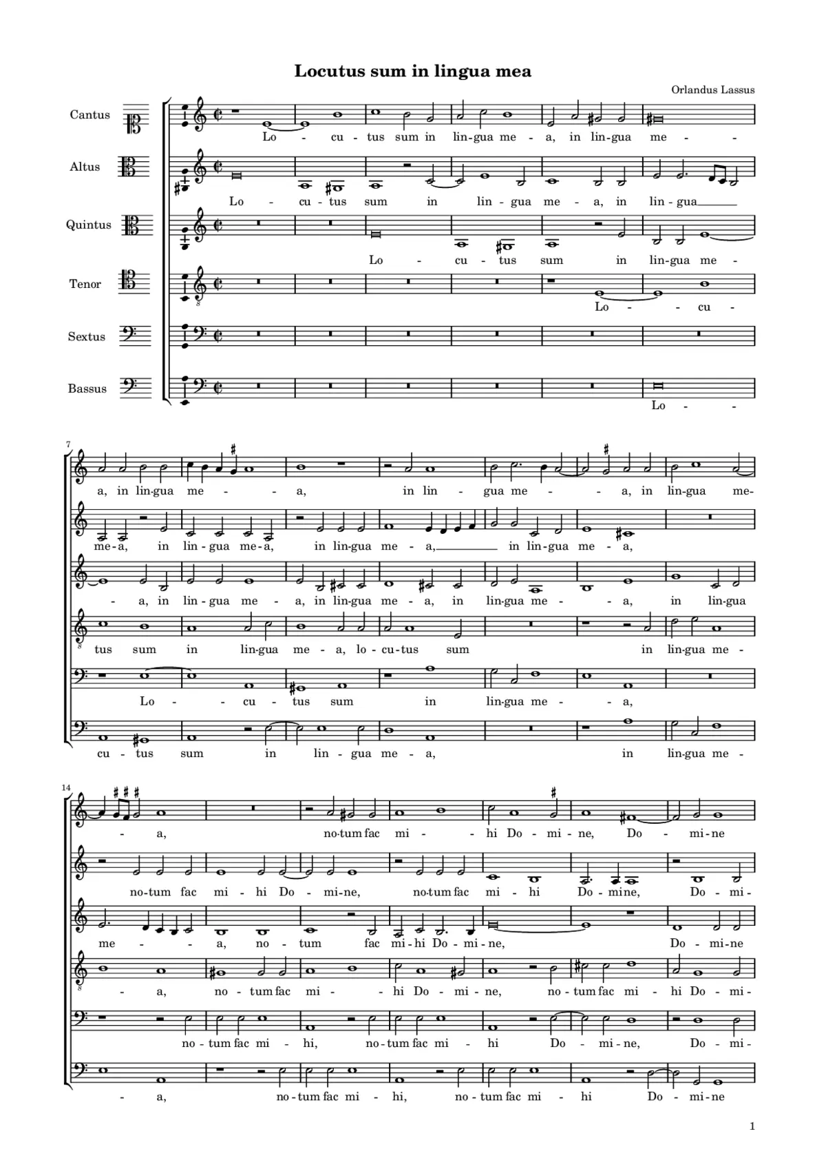 Locutus sum in lingua mea - Page 1