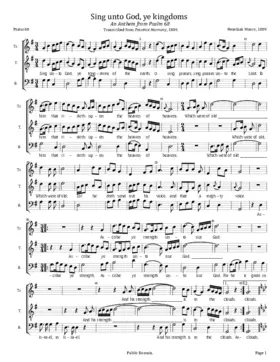 Sing unto God, ye kingdoms