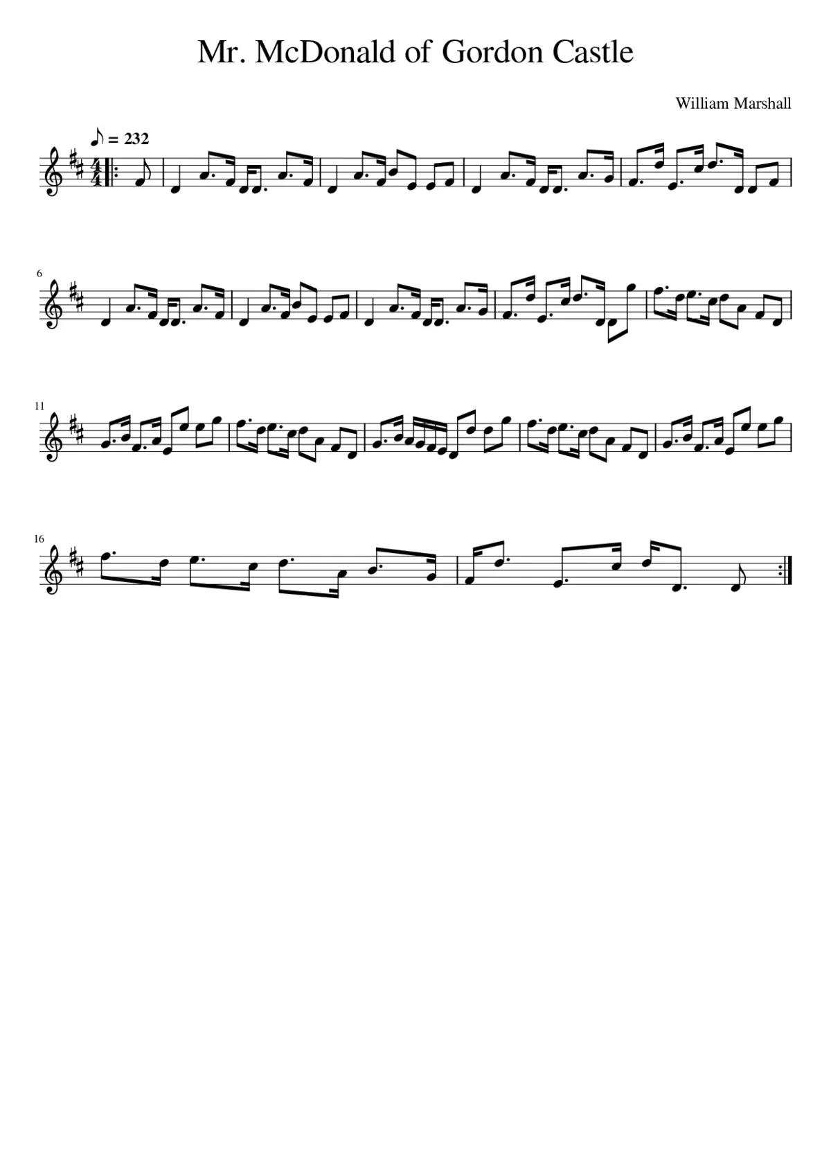 Mr. McDonald of Gordon Castle - Page 1