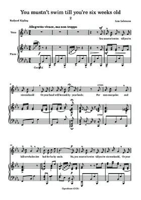 You mustn’t swim till you’re six weeks old