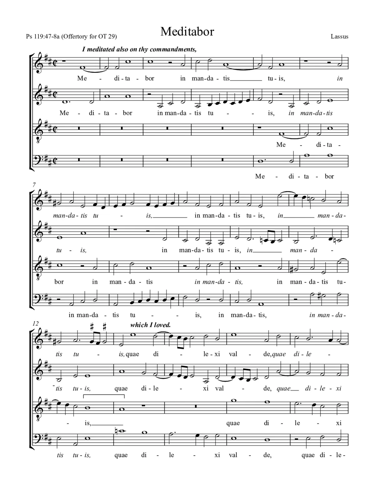 Meditabor in mandatis tuis - Page 1