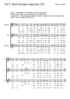 Tot U hief ick mijn oogen