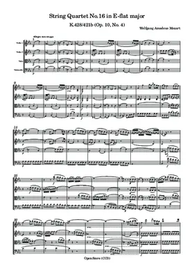 String Quartet No.16 in E-flat major, K.428/421b (Op. 10, No. 4)