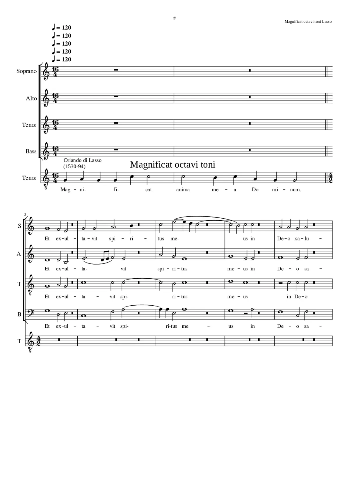 Magnificat octavi toni - Page 1