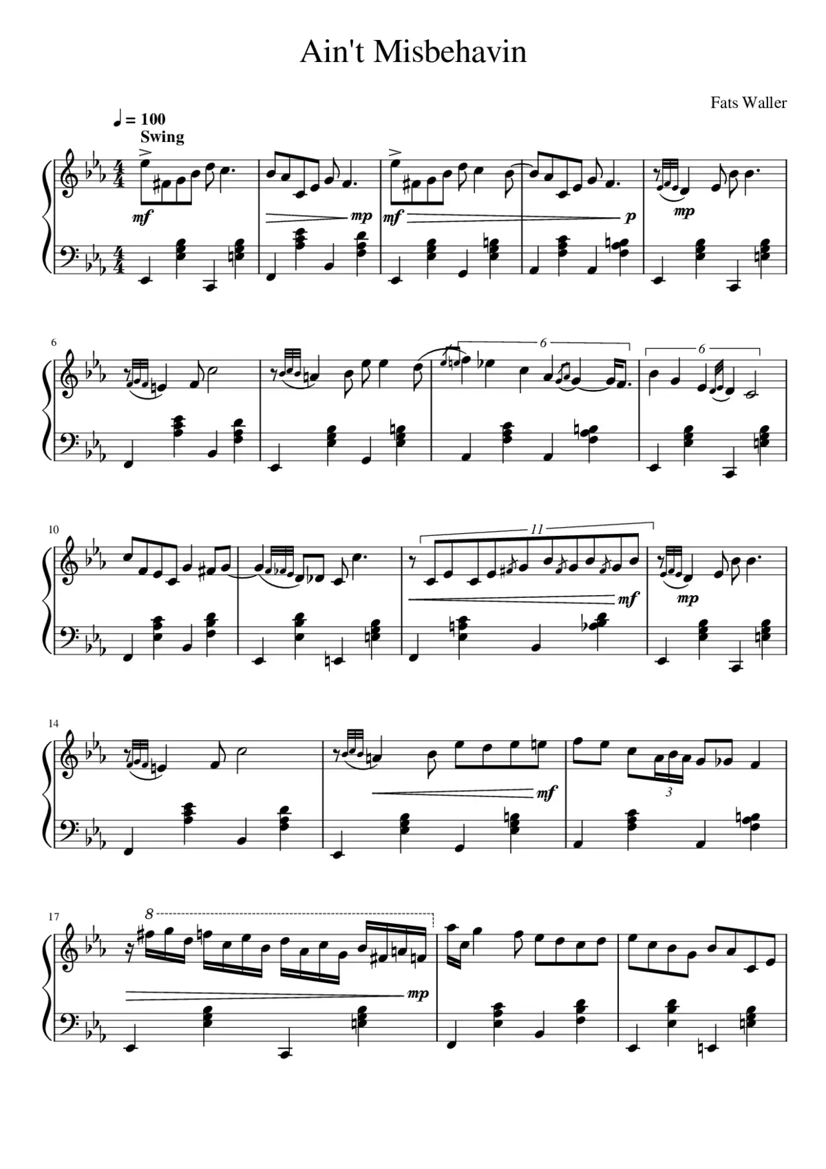 Ain't Misbehavin' - Page 1