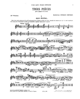 3 Pièces pour quatuor à cordes