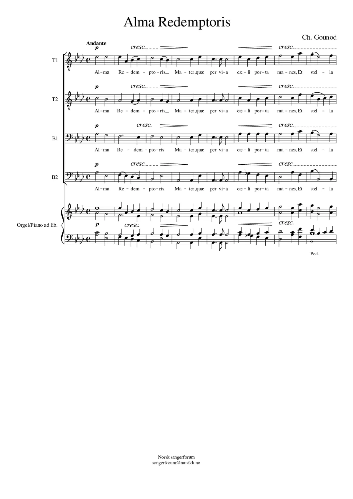 Alma redemptoris - Page 1