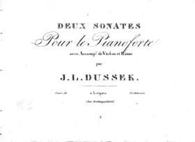 Two harp sonatas with accompaniments for violin and bass